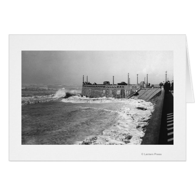 Seaside, Oregon Sou Wester Wave and Turnaround (Front Horizontal)