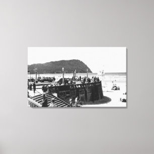 Seaside, Oregon Turnaround and Tillamook Head Canvas Print