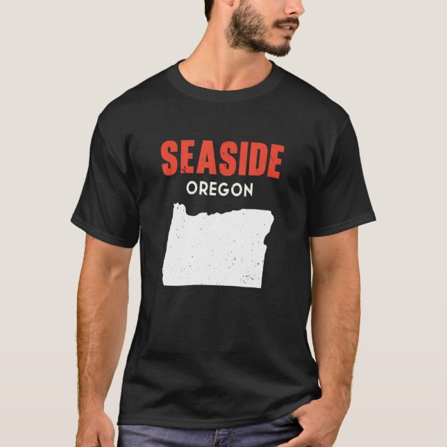 Seaside Oregon USA State America Travel Oregonian T-Shirt (Front)