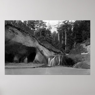 Seaside, Oregon Waterfall near Hug Point Poster
