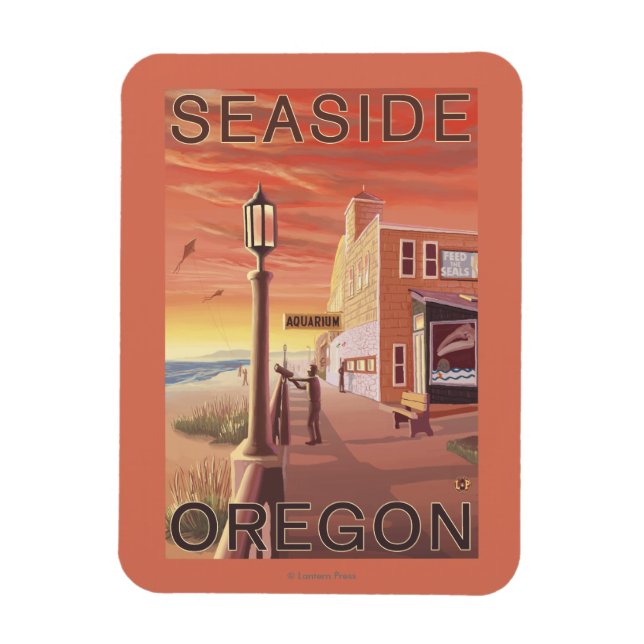 Seaside, OregonAquarium View Magnet (Vertical)