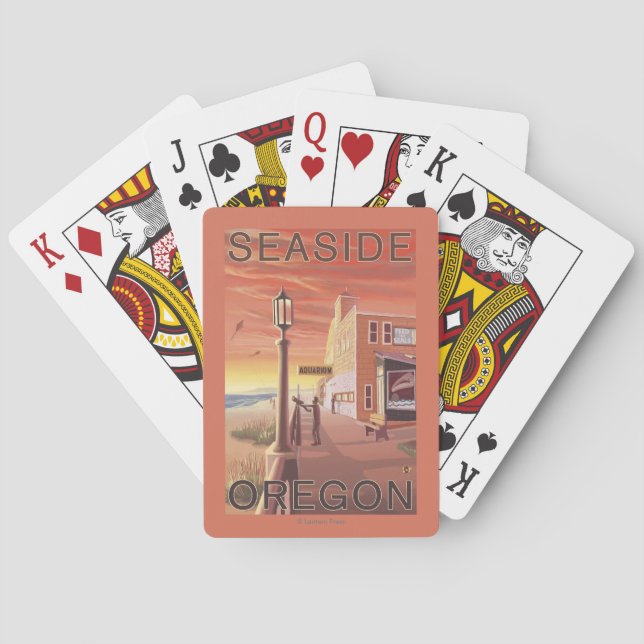 Seaside, OregonAquarium View Playing Cards (Back)