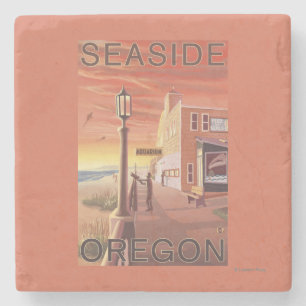 Seaside, OregonAquarium View Stone Coaster