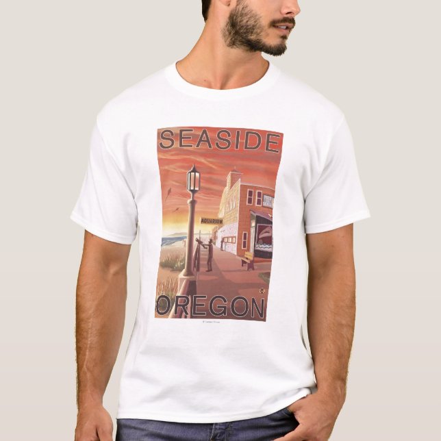 Seaside, OregonAquarium View T-Shirt (Front)