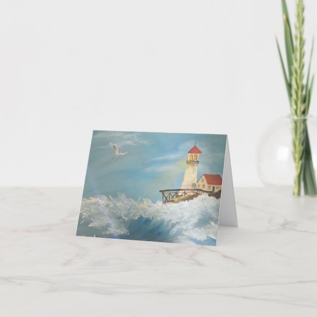 Seaside Painting by Julia Morrill Card (Front)