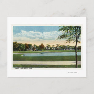 Seaside Park View of Mirror Lake Postcard