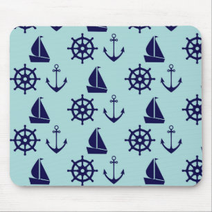 Seaside Pattern Mouse Pad