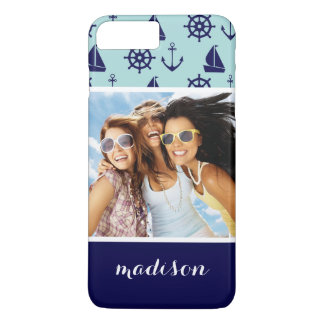 Seaside Pattern | Your Photo & Name Case-Mate iPhone Case