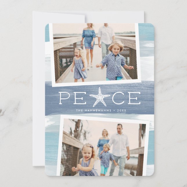 Seaside Peace | Holiday Photo Card (Front)