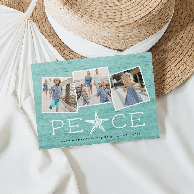 Seaside Peace | Holiday Photo Collage Card (Creator Uploaded)