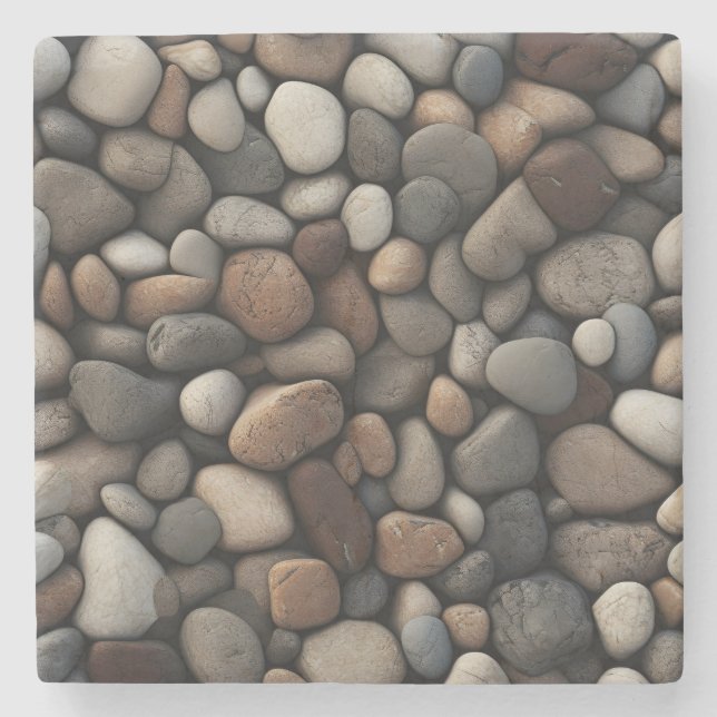 Seaside Pebbles Stone Coaster (Front)
