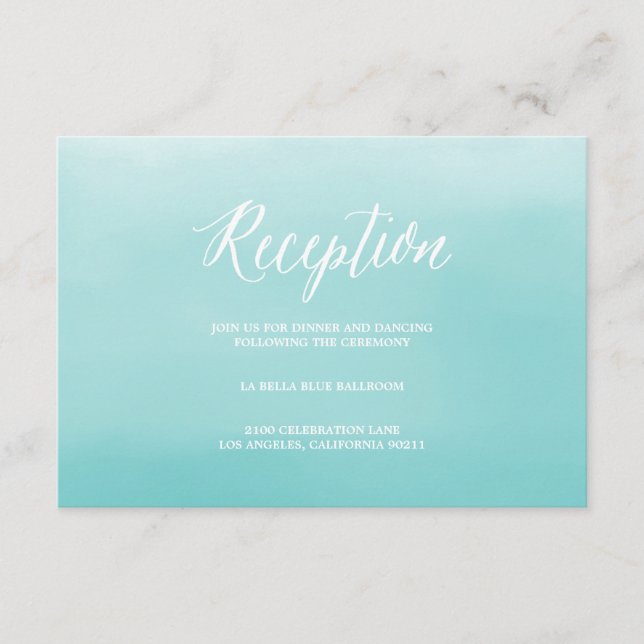 Seaside | Reception Enclosure Card (Front)