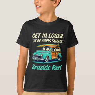 Seaside Reef California Surf Girl Women Men Vintag T-Shirt