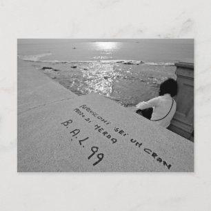 Seaside reflection postcard