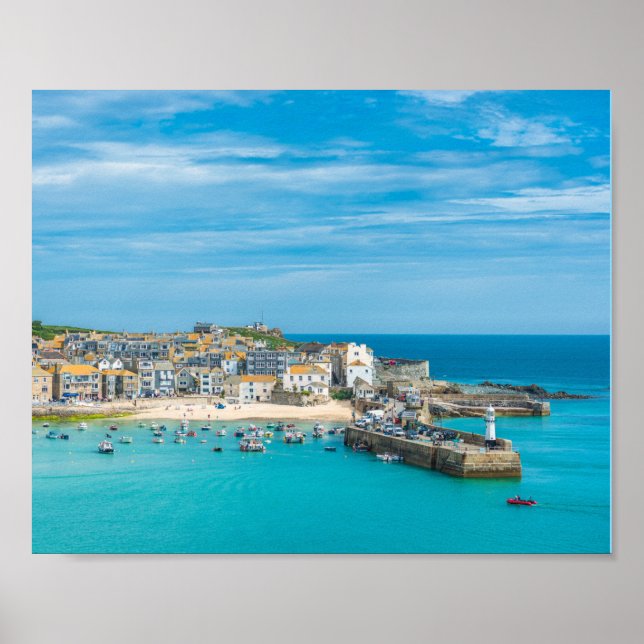 Seaside resort of St. Ives, Cornwall, UK Poster (Front)