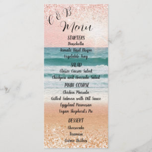 Seaside Romance: Elegant Beach Wedding Menu