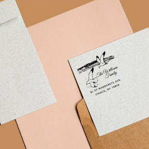 Seaside Rustic Elegant Seagulls Self-inking Stamp