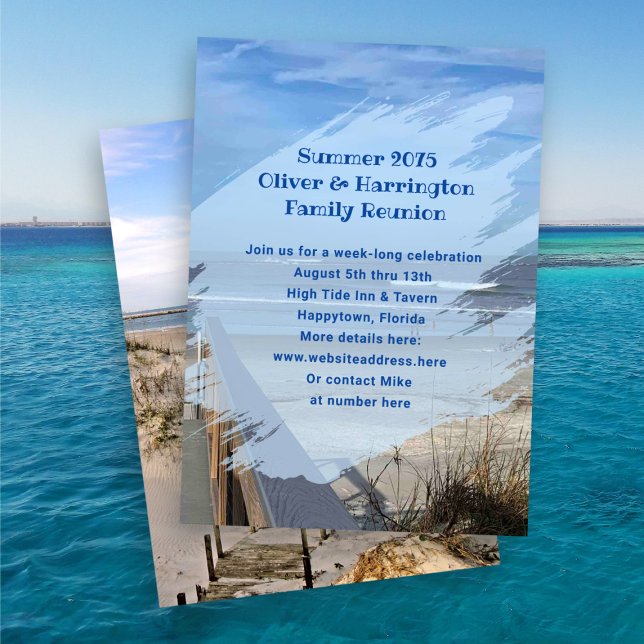 Seaside Sand Dunes Family Reunion Invitation (Creator Uploaded)