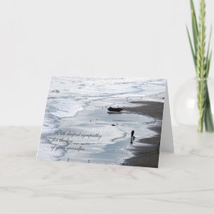 Seaside Scene at Dusk - Loss of Grandpa Sympathy Card