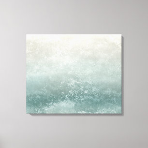 Seaside Seafoam Taupe And Blue Splash Canvas Print
