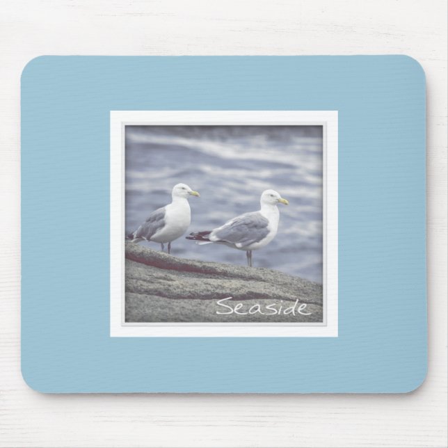 Seaside Seagulls Mouse Pad (Front)