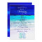 Seaside Seahorses Blue Beach Wedding invitations