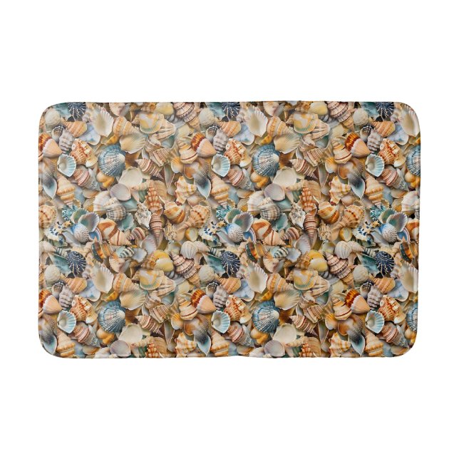 Seaside Seashells Bath Mat (Front)