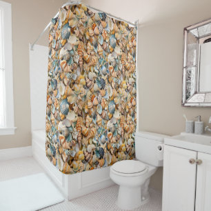Seaside Seashells Shower Curtain