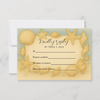 Seaside Shells RSVP Card