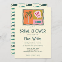 Seaside Soiree Bridal Shower Modern Cute CUSTOM