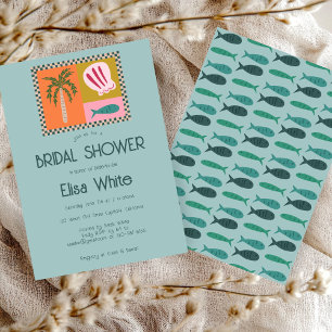 Seaside Soiree Bridal Shower Modern Cute CUSTOM Invitation