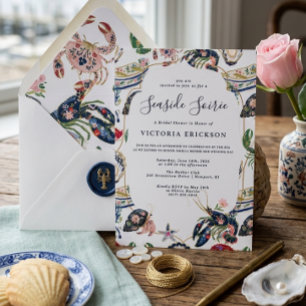 Seaside Soirée Coastal Bridal Shower Invitation