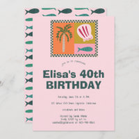 Seaside Soiree  Modern Cute CUSTOM Birthday Party