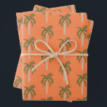 Seaside Soiree Palm Trees Orange Cute CUSTOM Wrapping Paper Sheet<br><div class="desc">Custom wrapping paper! Hand made art for you! Perfect for a seaside beachy bridal shower, bachelorette party, engagement party, or birthday. FULLY CUSTOMIZABLE! THANK YOU FOR SUPPORTING INDEPENDENT ARTISTS! All artwork and designs are created by me. I love to draw and paint! Thanks for shopping with me and supporting my...</div>