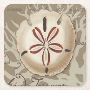 Seaside Sonnet III Square Paper Coaster