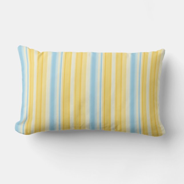 Seaside Stripes 01 (vertical Stripes) Lumbar Cushion (Front)