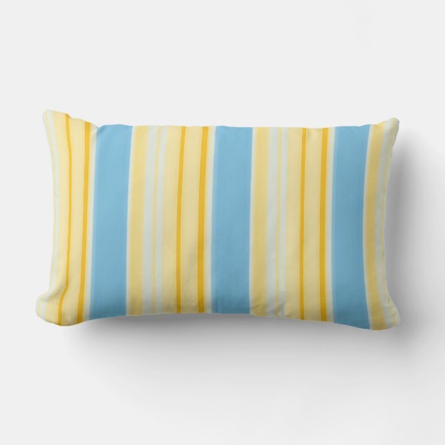 Seaside Stripes 02 (vertical Stripes) Lumbar Cushion (Front)