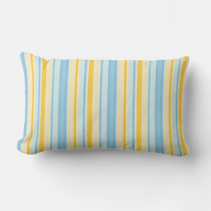 Seaside Stripes 03 (vertical Stripes) Lumbar Cushion