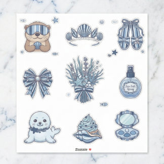 Seaside Stripes Celebration Sticker Collection