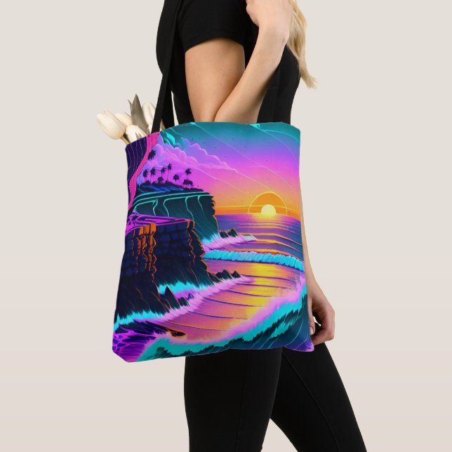Seaside Sunset Tote Bag (Close Up)
