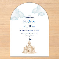 Seaside Sunshine 1st Birthday Invitation
