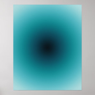 Seaside Teal Gradient Poster