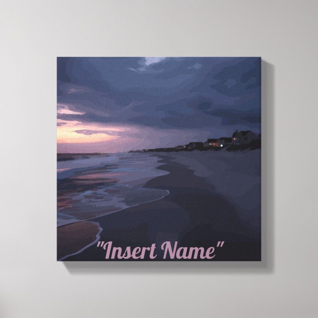 Seaside Twilight Canvas Print (Front)