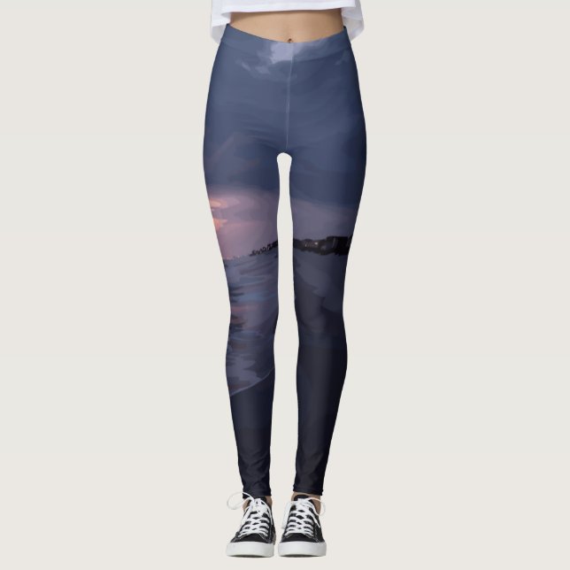 Seaside Twilight Leggings (Front)
