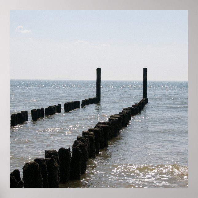 Seaside views - greetings from the beach poster (Front)