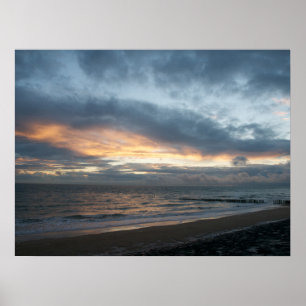Seaside views - sunset poster