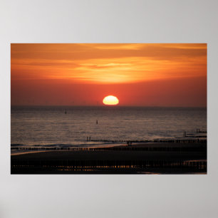 Seaside views - sunset poster