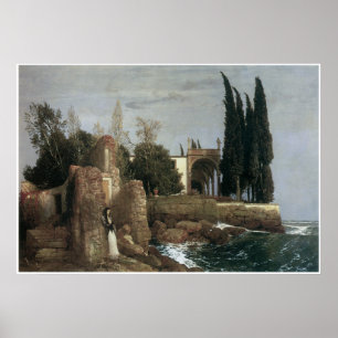 Seaside Villa, Arnold Bocklin 1878 Poster