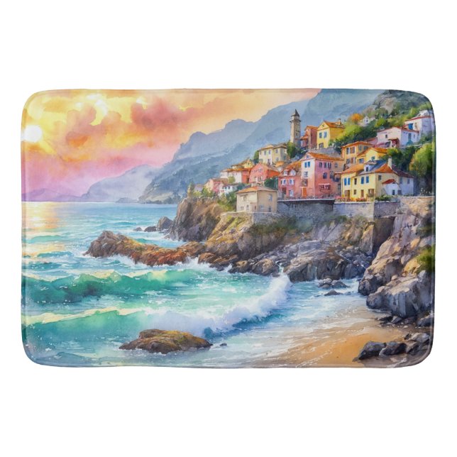 Seaside Village Bath Mat (Front)