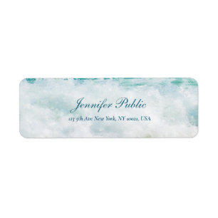 Seaside Waves Artwork Handwritten Script Text